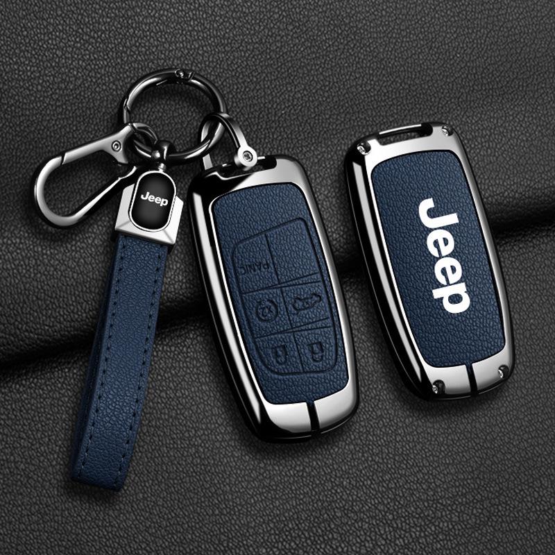 Совместимый чехол для ключа Jeep для Compass, Renegade, Cherokee, Grand Commander, Grand Cherokee