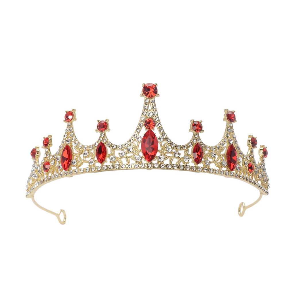 New Baroque Retro Bridal Tiara Crown Alloy Red Hair Accessories Wedding Wedding Jewelry High-end
