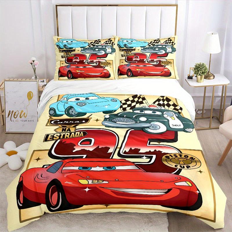 3pcs set Cars Racing1pc of quilt cover+2pcs of pillowcase, no core, print bedding, All Seasons Bedroom Setting018
