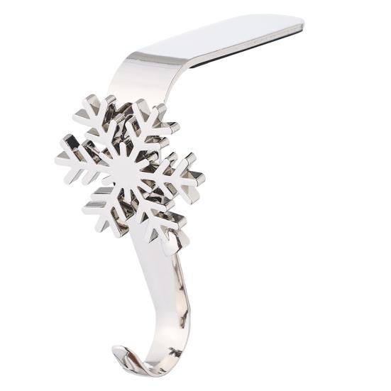 Металлический крючок для рождественского чулка, держатель для чулка на камин, снежинка, олень, дерево, Санта, крючок для каминной полки для подвешивания праздничных украшений, гирлянд