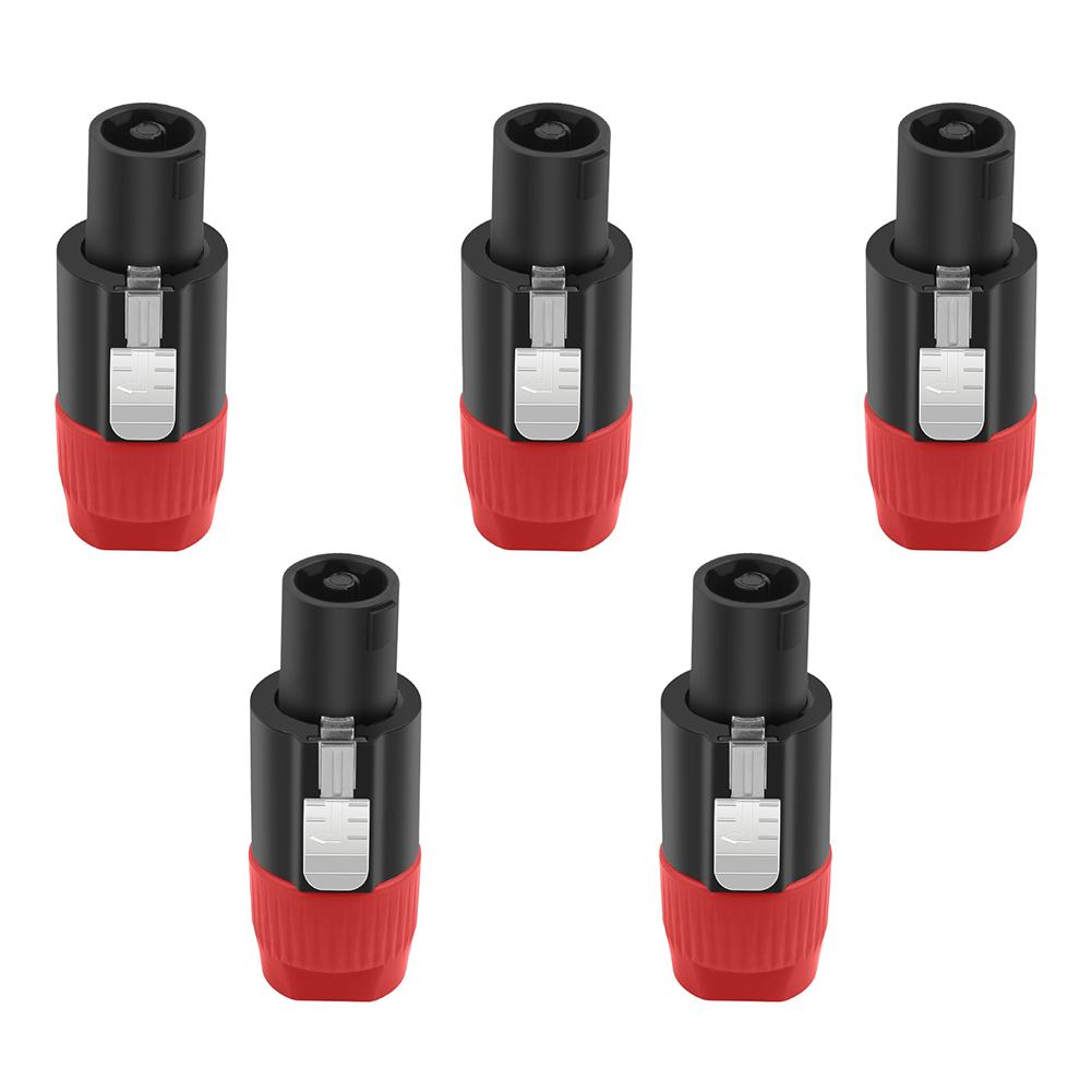 10Pcs/Lot 4-Pole 4Pin NL4FC Connector Ohm Plug Speaker Audio Cable Plug Adapter 4 Pin Speakon Female Jack Accessories