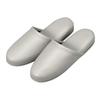 Antibacterial 10 White Antibacterial Slippers Leather-Like Slippers, Sokugumi, Gray,