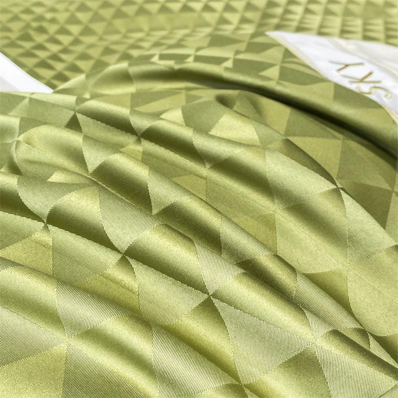 Washed Ice Silk Four-piece Set Silk Embroidered Quilt Cover High-end Tencel Bed Sheet Three-piece Set