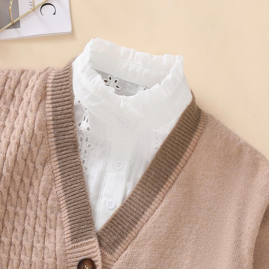 Women's Hollowed Out Breathable Fake Collar, Fashionable Standing Collar, Professional Casual Versatile, Detachable Fake Collar