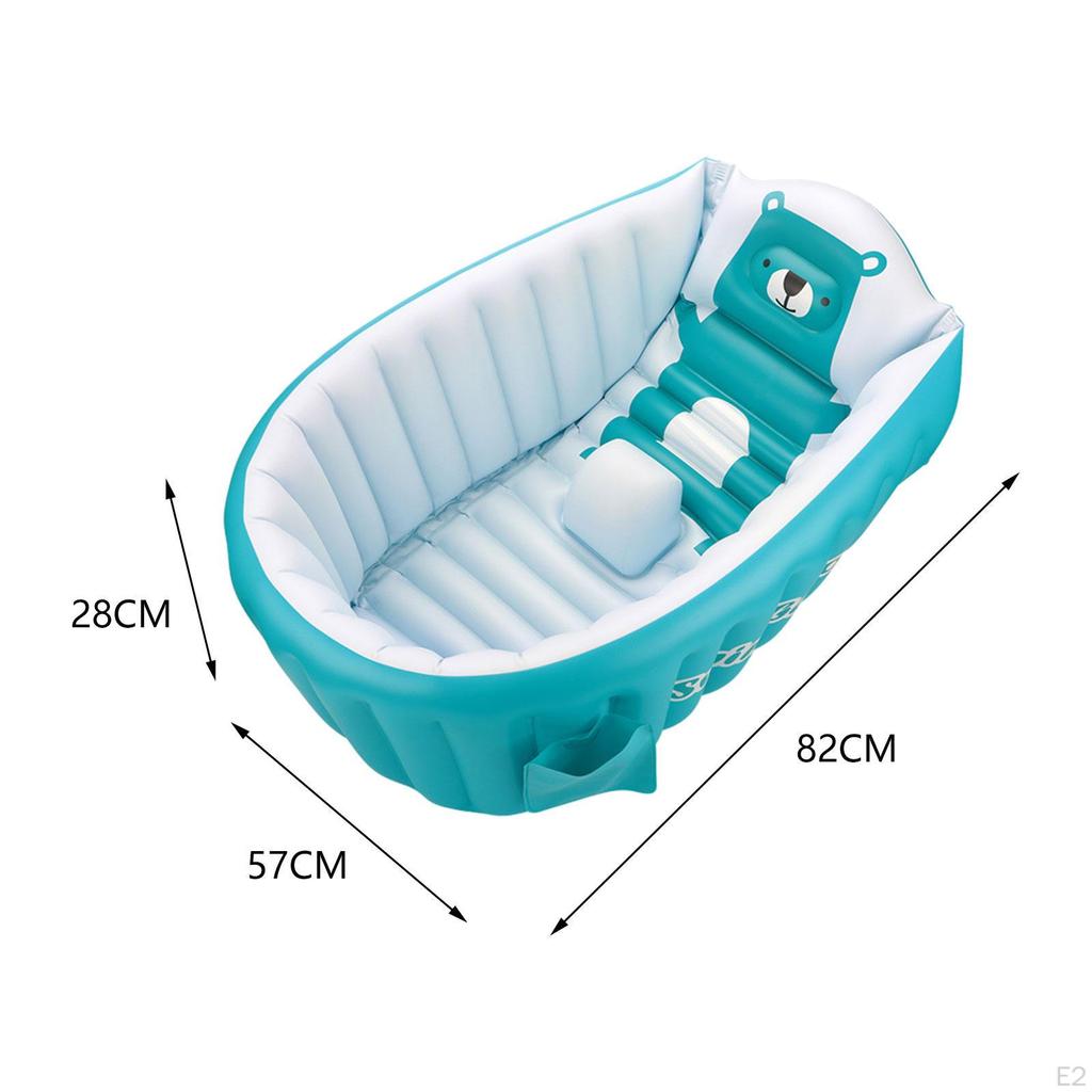 Inflatable Baby Bath Tub Bathing for Infants Age 05 Years Children Blue