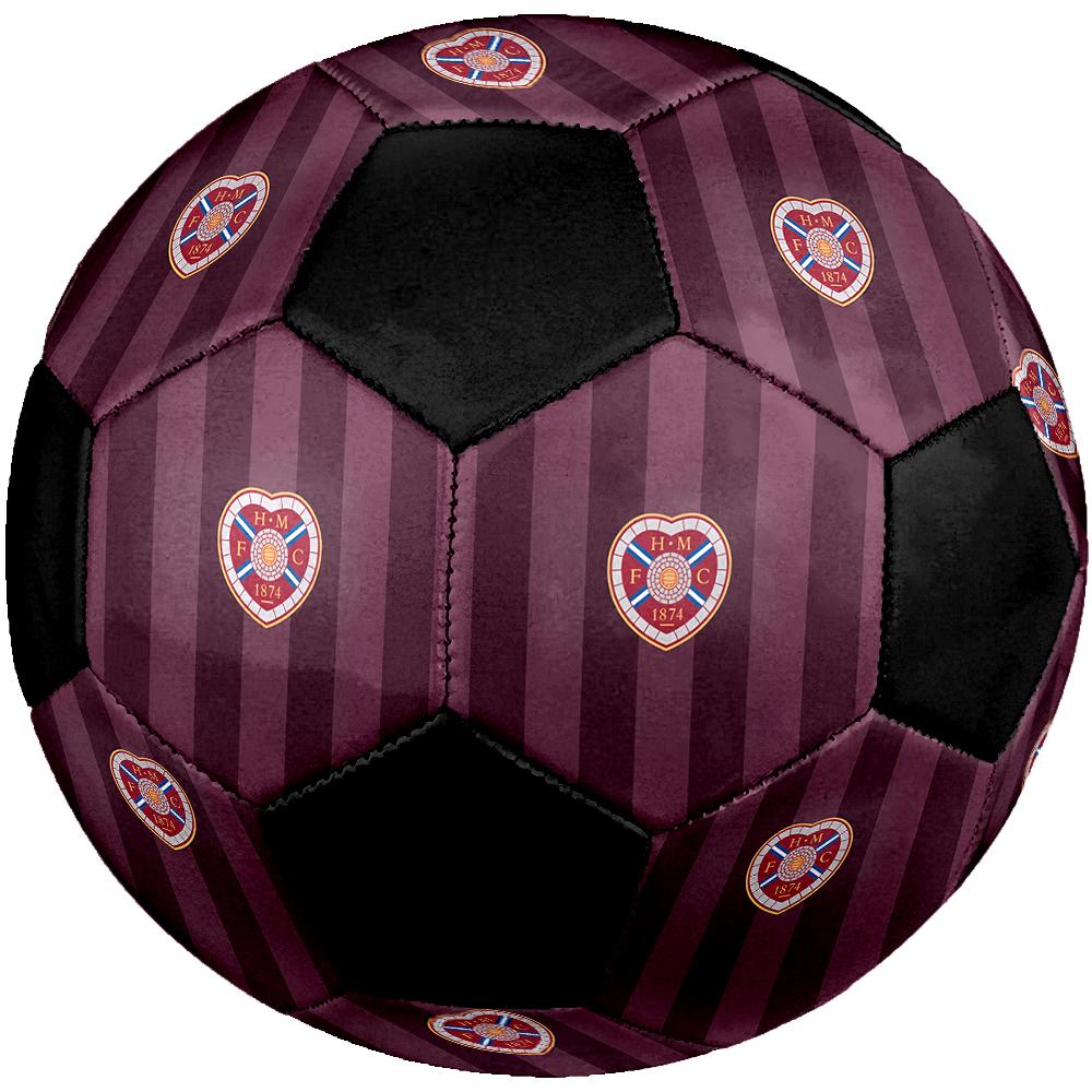 SIZE 5 Heart of Midlothian FC Soccer Ball Colorful All Ages Machine Stitched PVC Competition Ready Durable High-Bounce