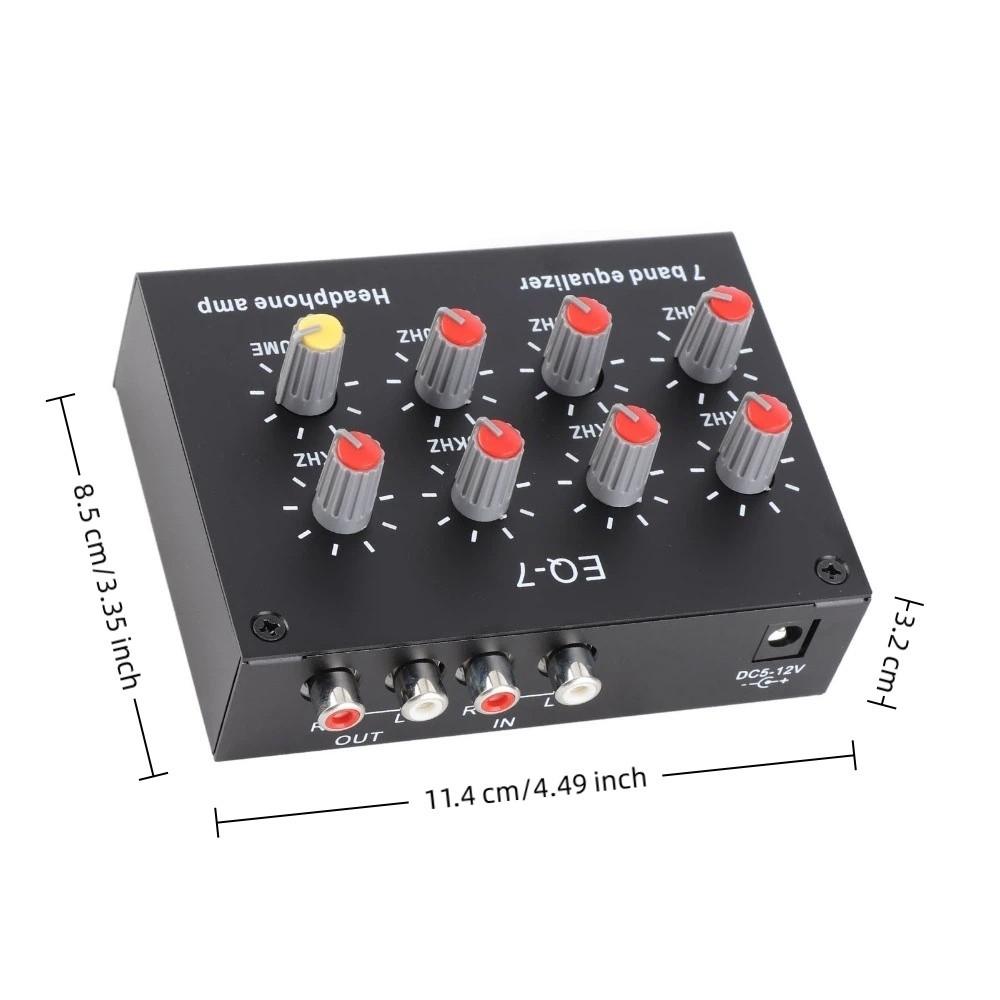 3.5mm EQ-7 Audio Signal Headset Amplifier Digital Equalizer Sound Enhancement
