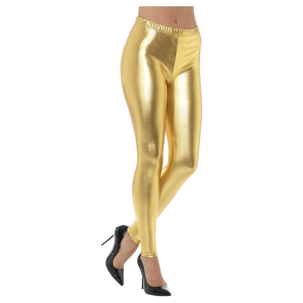 Smiffys Womens/Ladies 80s Disco Metallic Leggings