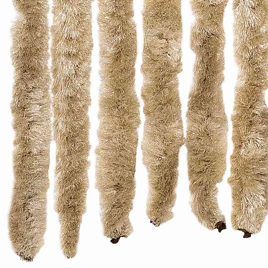 Insect Screen Door Curtain Beige 56 x 200 cm Chenille