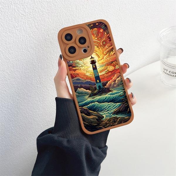 Чехол для телефона 'Пейзаж восхода солнца' для iPhone 15 14 Plus Pro Max 13 12 11 Pro Max XR X XS 7 8 Plus Великолепный горный речной мягкий чехол
