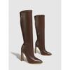 Fashion Winter New Fashion Knee-High Boots Women Pointed Toe Elegant Thin High Heel Casual Ladies Pumps Shoes Long Botas Mujer
