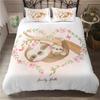 Lovely Sloth Duvet Cover Set Cartoon Animal Bedding Set For Girls Boys Teens Dorm Bedroom Decor Microfiber King Comforter Cover