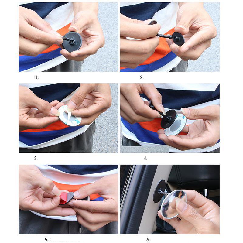 Автомобиль 360 широкоугольное круглое выпуклое зеркало Автомобильное зеркало для слепых зон Зеркало заднего вида