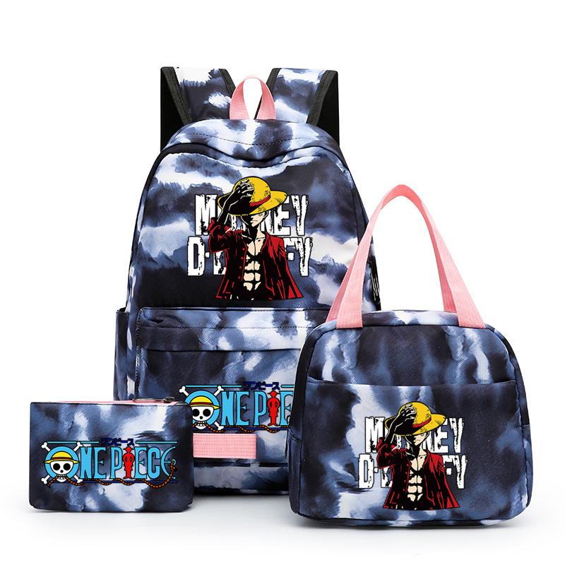 3 шт./компл. аниме цельный рюкзак большой емкости кавайный рюкзак с ланчем сумка пенал для девочки мальчика подростка школьная сумка дорожная сумка рюкзак