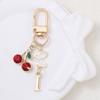 1 шт. Изысканный металлический брелок с 26 английскими буквами, Милый брелок с алфавитом, Современная простота, Подвеска-бабочка, Подвеска-вишня