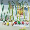 Apple Strawberry Lemon Bead Necklace Fresh Fruit Party Choker Fruits Pendant Necklace  Women Girls
