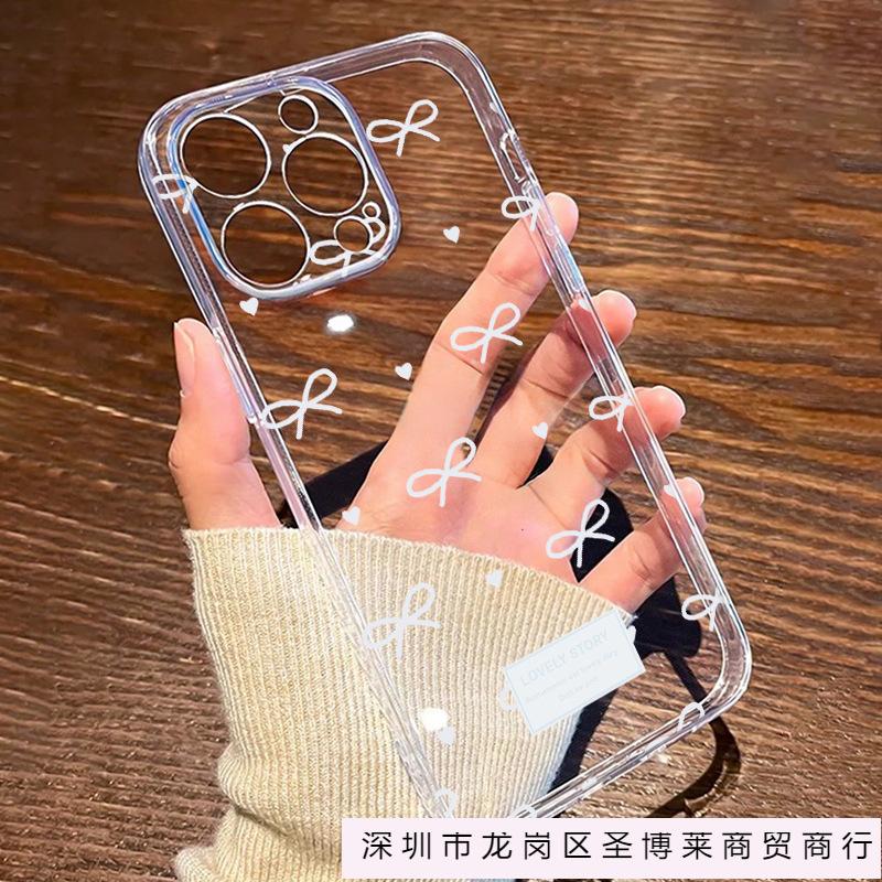 Корейский бант для чехла мобильного телефона Apple iPhone11/12/13/14/15ProMax 16plus противоударный