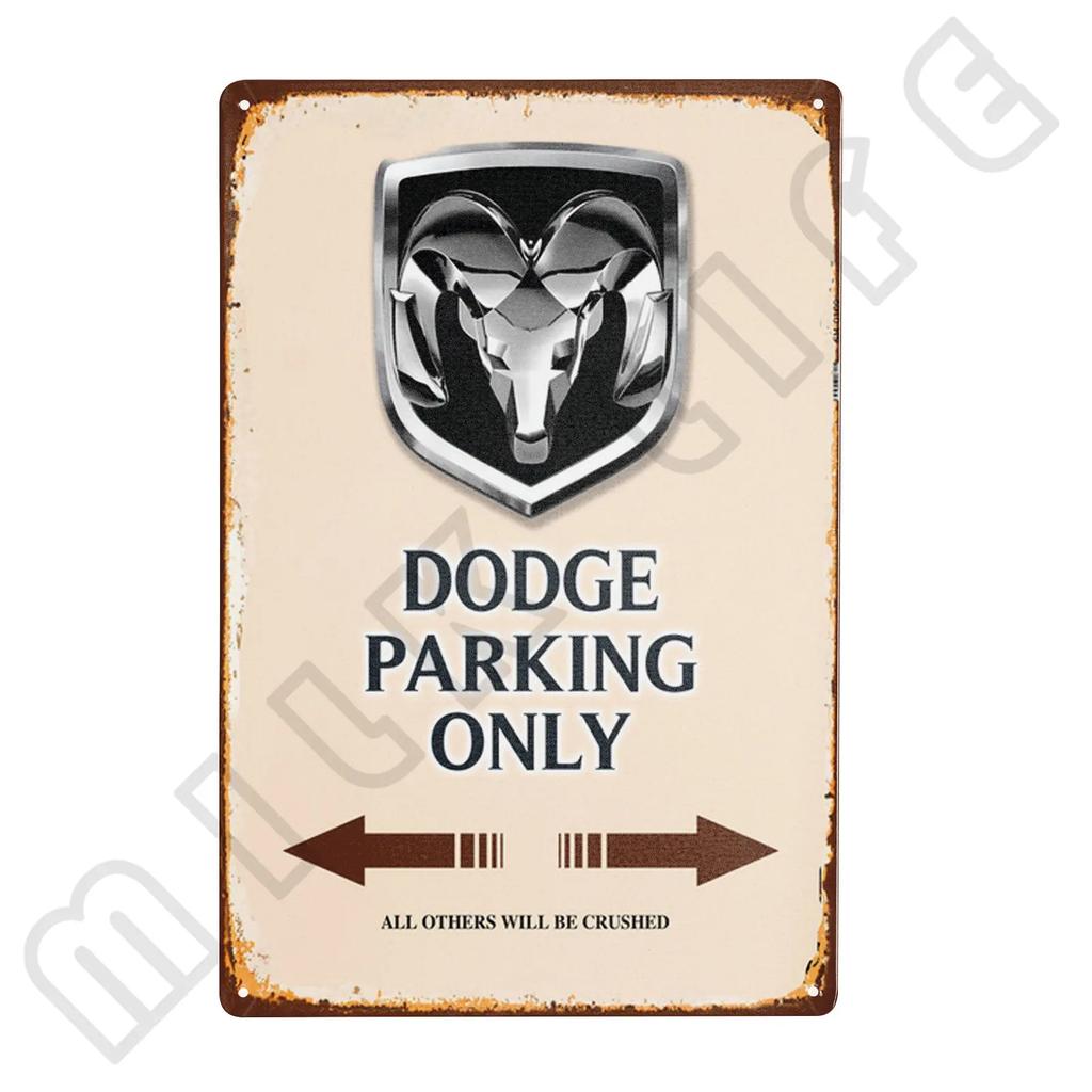 Металлические жестяные таблички Dodge RAM Только парковка, Ретро постер для дома, спальни, гаража, бара, клуба, Винтажный настенный декор
