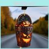 Акриловая автомобильная подвеска на Хэллоуин с мультяшным ведром в виде головы тыквы для украшения