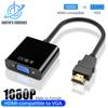 Кабель-адаптер HDMI-совместимый на VGA 1080P HDMI-совместимый папа на VGA мама Видеоконвертер для ПК Ноутбука ТВ Проектора Монитора