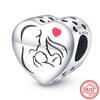 Оригинальный браслет-шарм Pantaro Authentic Fit DIY с цирконом из стерлинговой меди 925 пробы, ажурный, в форме сердца, «Бесконечная любовь», для мамы, с изысканными бусинами