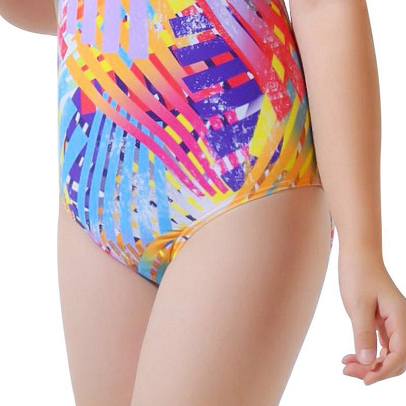 Детский цельный купальник для девочек, тренировочный костюм для плавания