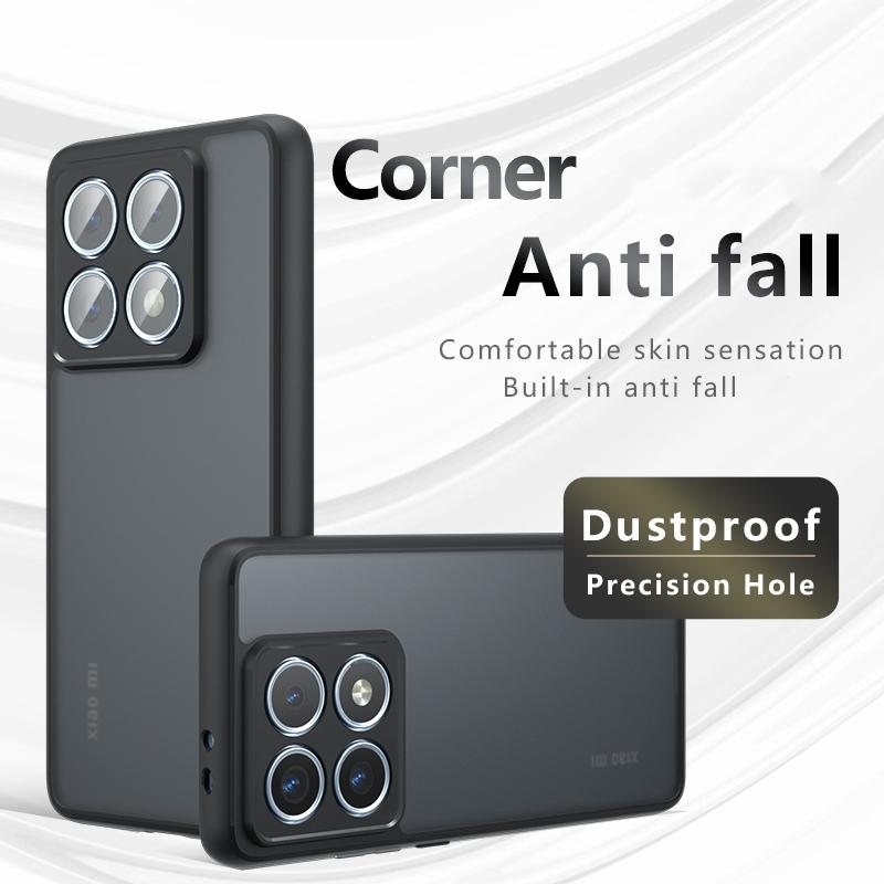 For Xiaomi 14T Case Cover Mi 14T Capas New Shockproof Armor Phone Bumper Back Matte Frosted Transparent For Fundas Xiaomi 14T