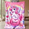 Magical Unicorn Fantasy Theme blanket Lightweight Warm Flannel Blanket Decorative Throw Blanket for Home Decoration