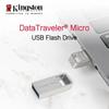 Kingston 128 ГБ Мини USB 3.2 Флешка Металлическая Флешка 64 ГБ 256 ГБ DTMC3G2 USB Флешка Чтение 200 МБ/с Автомобильный U-диск Серебристый Ультрамаленький