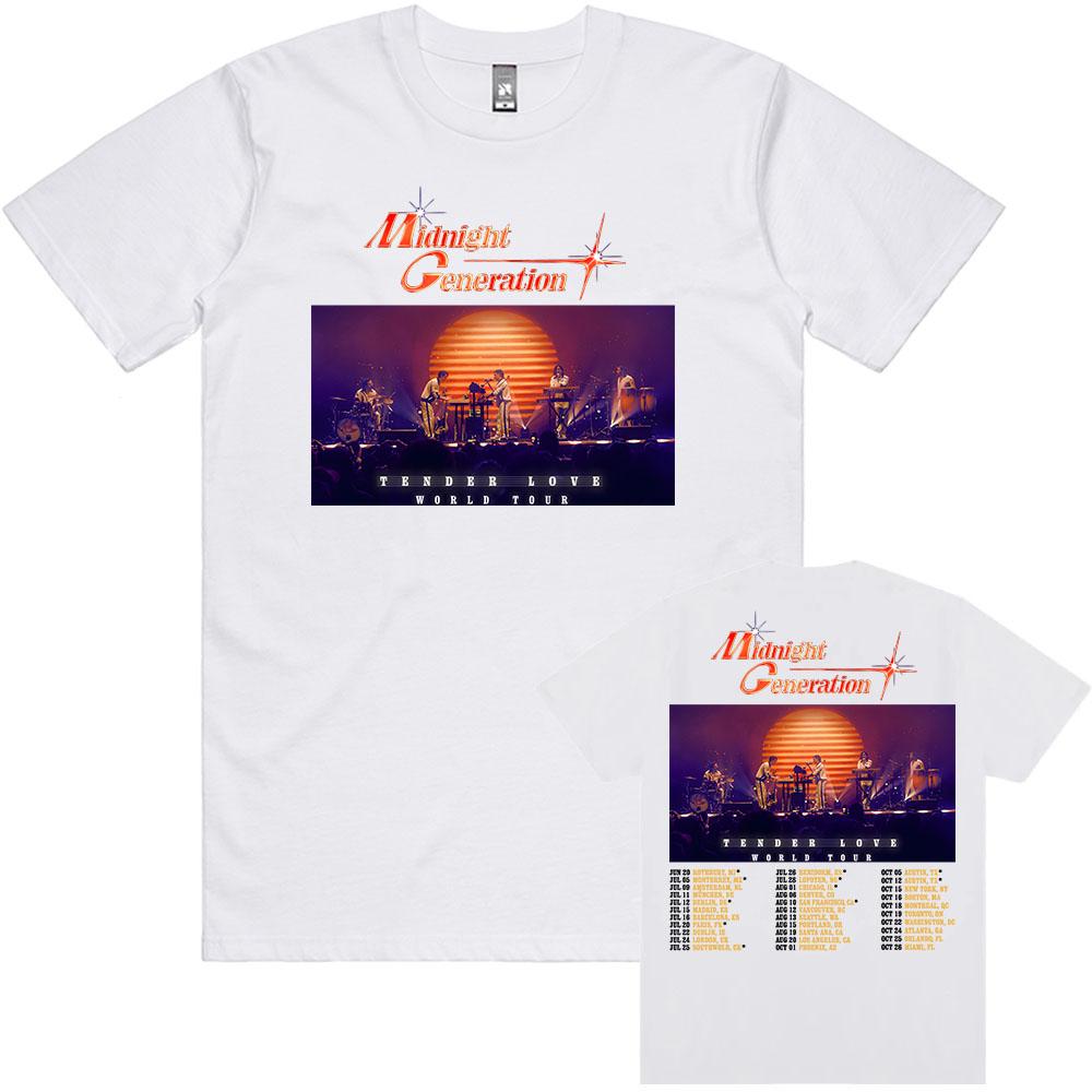 Tender Love World Tour 2025 Tshirt MIDNIGHT GENERATION Music Group Tshirt Cotton Short Sleeve Summer T Shirt for Unisex Streetwear
