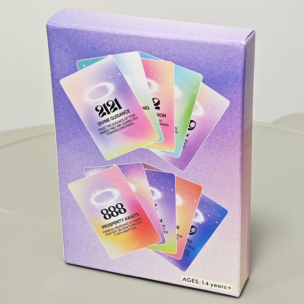 Колода оракула с числами ангелов 10,4*7,3 см, 40 шт., карты нумерологии для получения божественного руководства