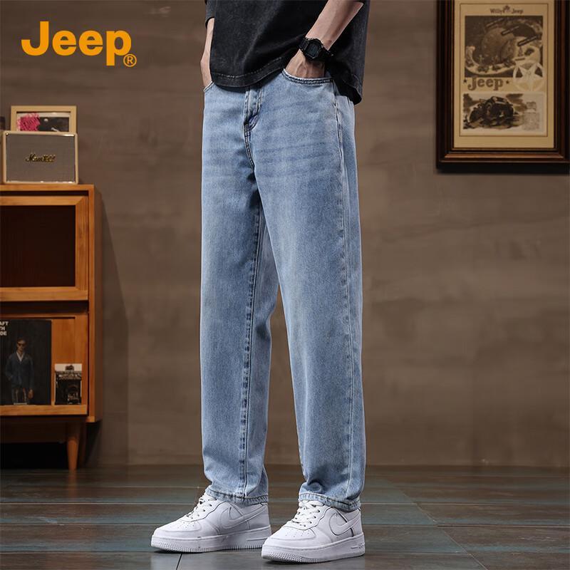 Jeep Мужские джинсы из денима свободного прямого кроя