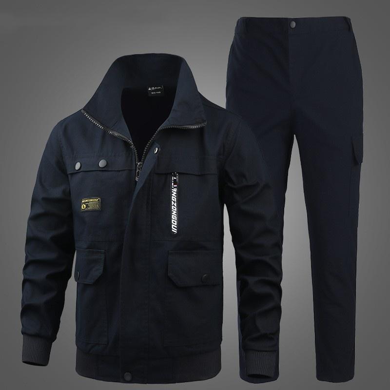 Рабочая одежда Костюмы для мужчин и женщин Износостойкие и грязеотталкивающие Осенне-зимняя утолщенная сварочная рабочая одежда Инструменты для защиты от ожогов
