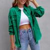 Женская куртка с рваными карманами и декором, однобортное однобортное пальто с длинными рукавами в стиле хип-хоп, уличная одежда с лацканами, свободное винтажное женское пальто на весну и осень