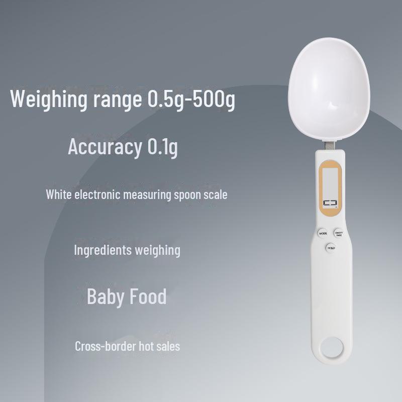 Электронные кухонные весы-ложки - компактные цифровые пищевые весы для ингредиентов, белые