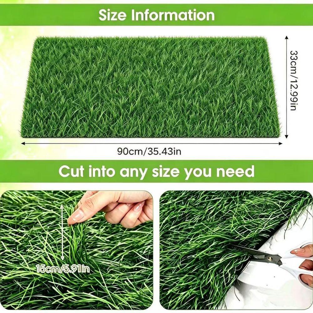 Rectangular Artificial Grass Table Runner Green Desktop Decorative Runner Football Parties
