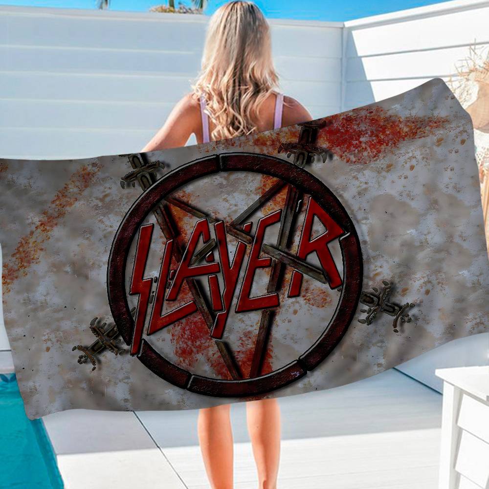 Slayer Хэви-метал группа Музыка Банное полотенце Микрофибра Мягкое Впитывающее Дышащее Для девочек Детей Декоративное Мультяшное