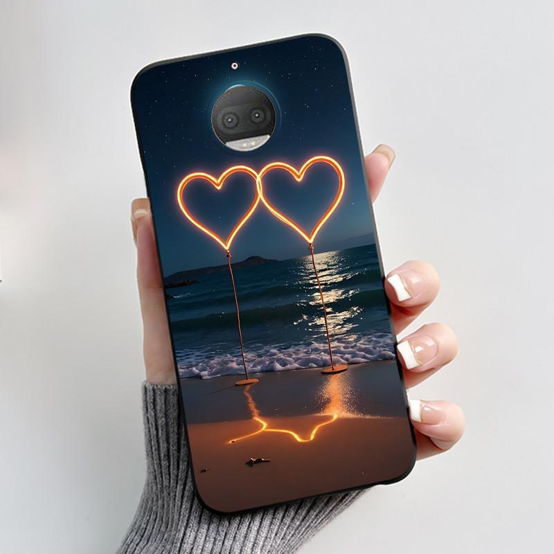 For Motorola Moto G6S Plus  Dreamy Pattern Shockproof Soft Cover For Motorola Moto G5S Plus Bumper Silicone Jelly Black Case