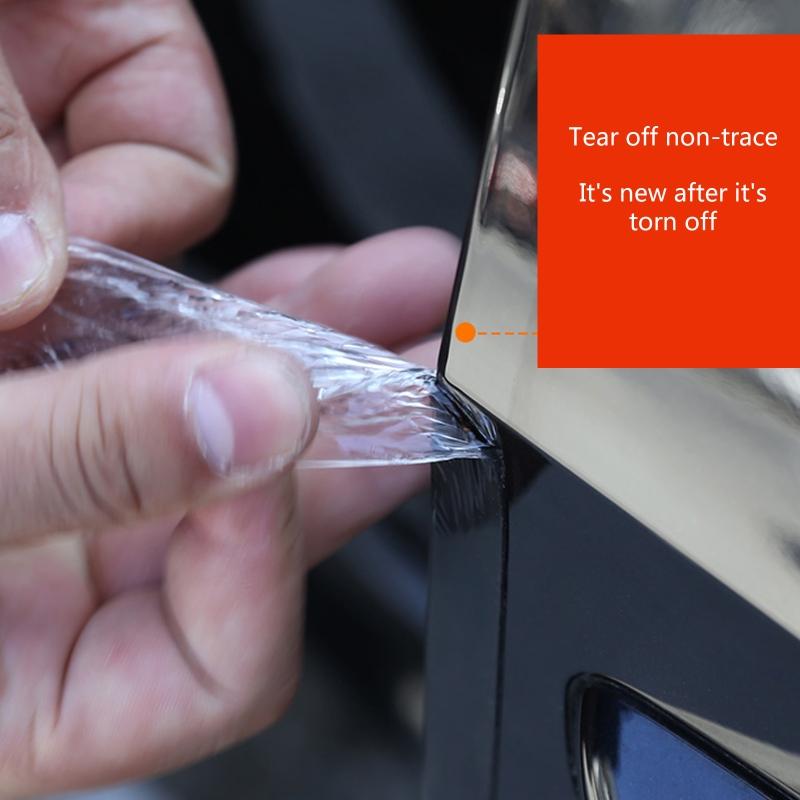 Прозрачная защита кромки двери автомобиля, защита порога от царапин, водонепроницаемая лента для автомобилей, противоударная полоса