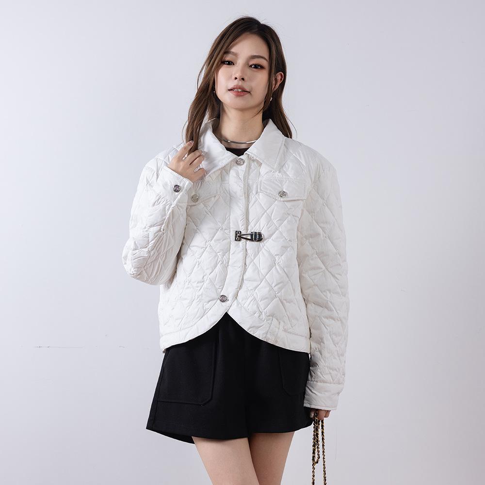 Feather 90 New National Standard White Duck Down Jacket Winter Rhombus Warm Box Bag Buck Down Jacket Women