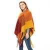 European and American Style Women's Pashmina Autumn and Winter Shawl Thicken Warm Wraps Fashion Checked Tassel Cape