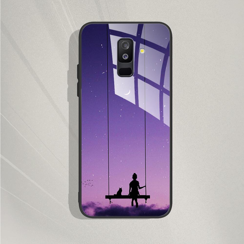 Чехол A6 Plus для телефона Samsung Galaxy A6 2018 A600F SM-A600F Чехол из закаленного стекла для Samsung A6 Plus 2018 A6+ A605F Чехол