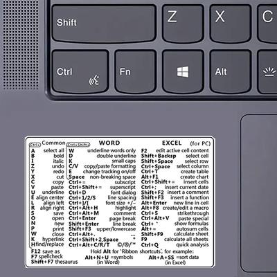 5 шт. Справочная клавиатура для Windows/Word, Наклейка с компьютерными горячими клавишами, Самоклеящиеся съемные наклейки для быстрой справки, Руководство по клавиатуре