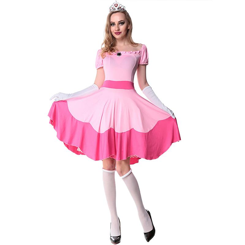 Mario costume halloween costume cosplay anime costume princess dress adult costume female action