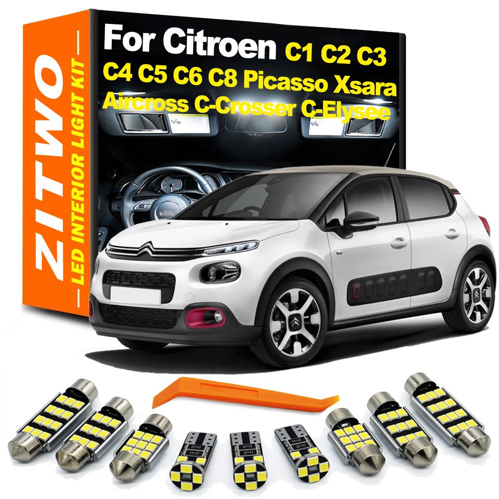 LDQI8 ZITWO Комплект светодиодной подсветки салона Canbus для Citroen C1 C2 C3 C4 C5 C6 C8 Grand Picasso Aircross C-Crosser C-Elysee Xsara Picasso