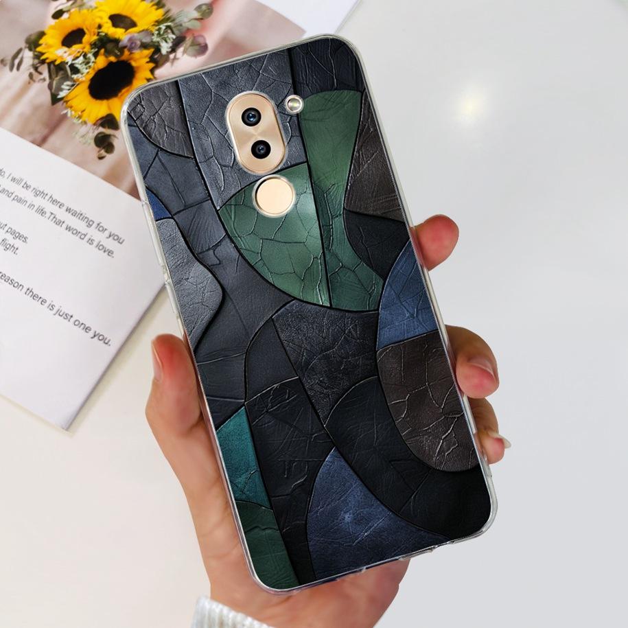 For Honor 6X Case BLN-AL10 BLL-L22 BLN-L21 Cover Fashion Flower Clear Silicone Soft Funda For Huawei Mate 9 Lite GR5 2017 Bumper