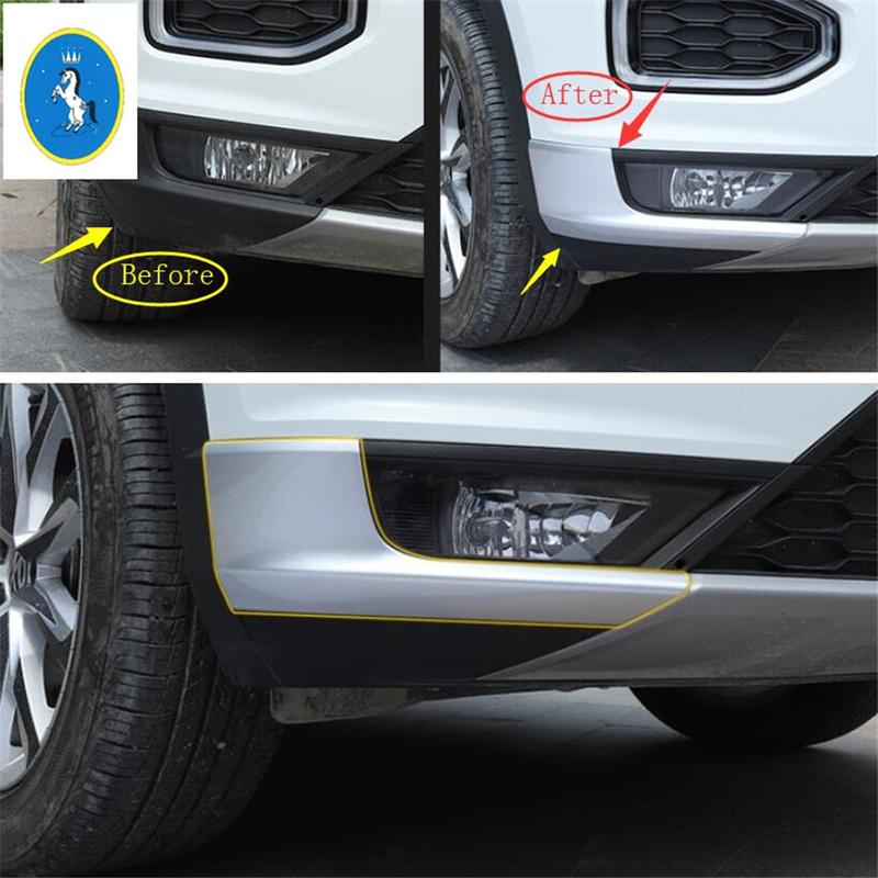 Yimaautotrims Аксессуары Для Volkswagen T-Roc T Roc 2018 - Комплект Накладок на Передние Противотуманные Фары Нижний Уголок Бампера Защитный