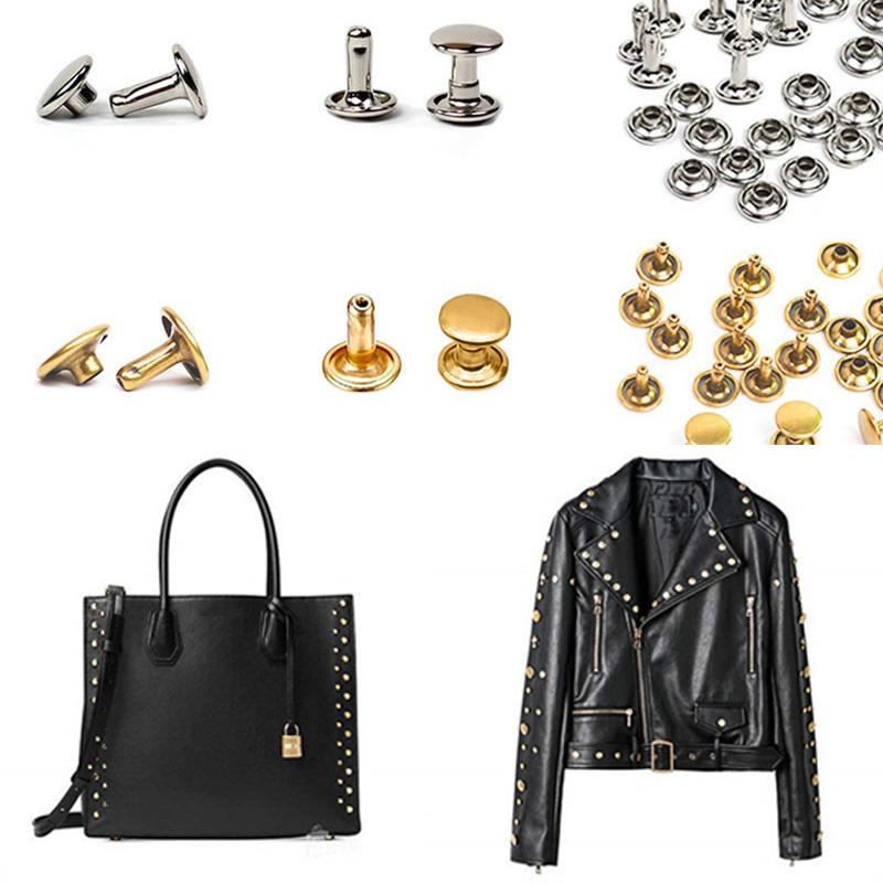 Craft Buttons Leather Belt Double-Sided Garment Accessories Bag Clothing DIY Decoration Metal Rivets Studs