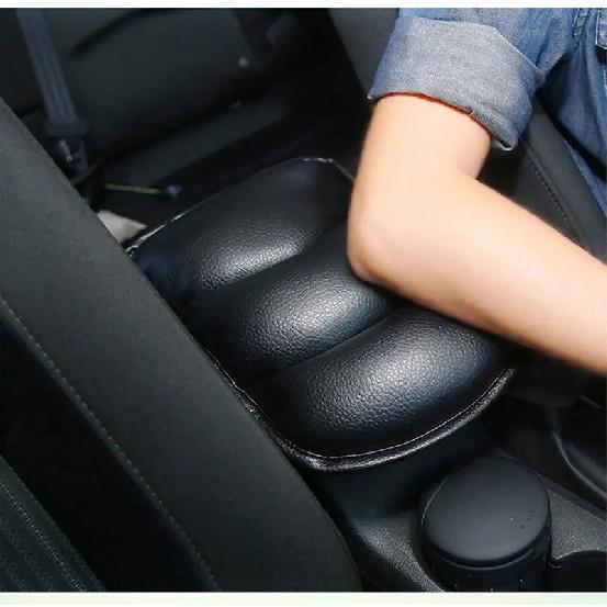 Leather Car Armrest Pad Covers Universal Center Console Auto Seat Armrests Box Pads Black Armrest Storage Protection Cushion