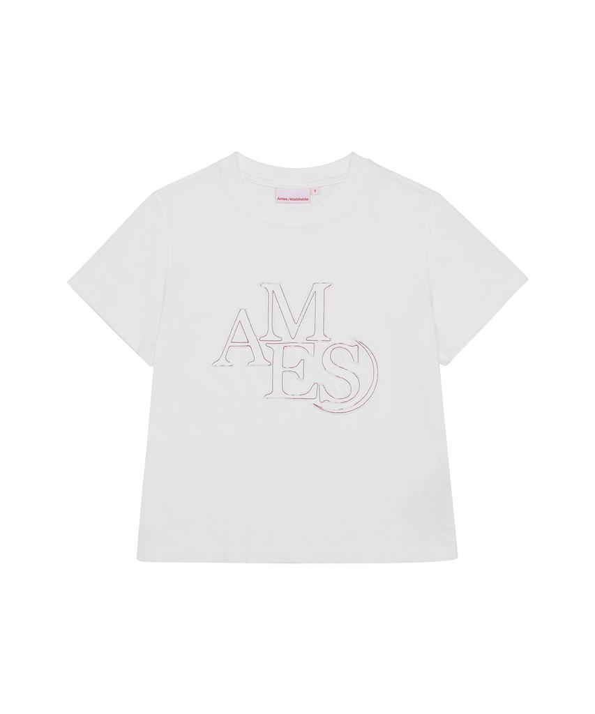 AMES-WORLDWIDE Футболка с аппликацией Ames Белая